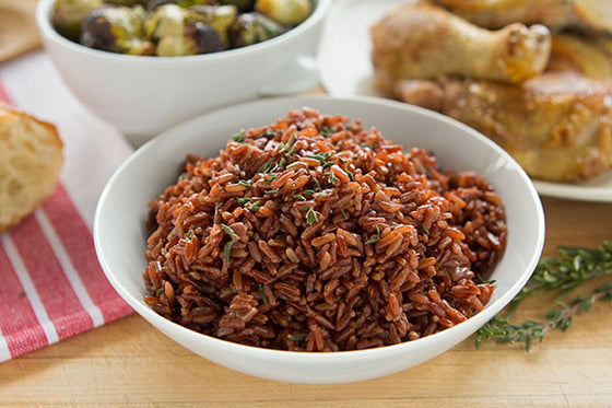 Camargue (french red) rice pilaf