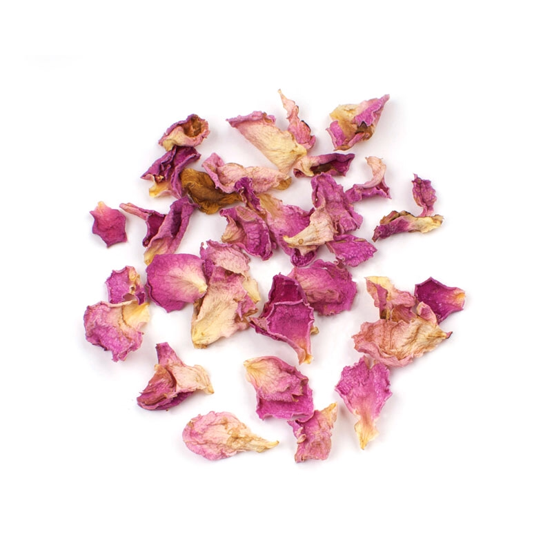 Crystal Candy Orange & White Edible Rose Petals | Bakedeco